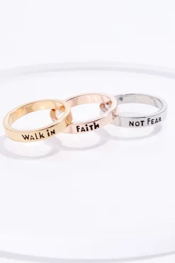 Cato Walk In Faith Ring Set> Inspirational|Rings