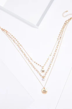 Cato Walk In Light Layered Necklace> Inspirational|Necklaces