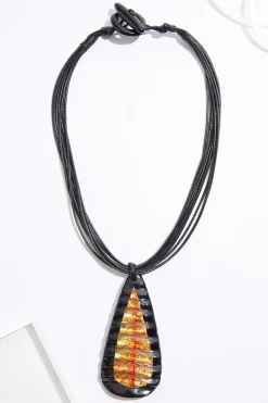 Cato Wavy Pendant Cord Necklace> Necklaces