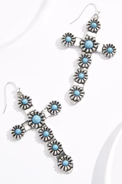 Cato Western Cross Earrings> Inspirational|Earrings