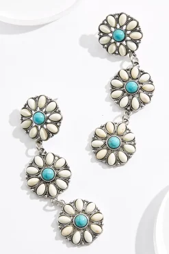Cato Western Flower Dangle Earrings> Earrings
