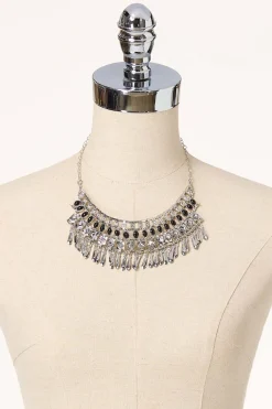 Cato Western Silver Bib Necklace> Necklaces