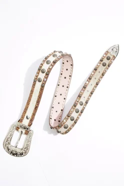 Cato Western Stud Faux Fur Belt> Belts