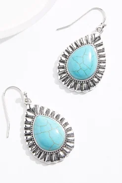 Cato Western Tear Turquoise Earrings> Earrings