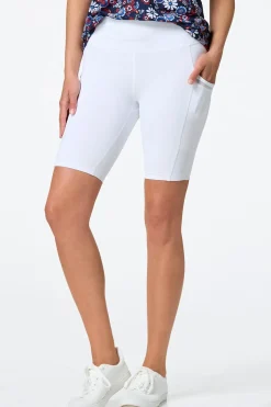 Cato White Biker Shorts> Athleisure|Shorts