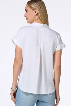 Cato White Cuffed Sleeve Shirt> Tops