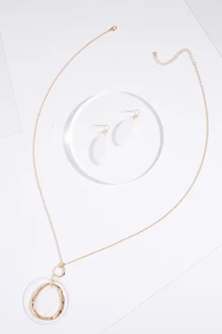 Cato White Gold Pendant Necklace Set> Sets|Necklaces