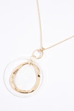 Cato White Gold Pendant Necklace Set><noscript><img width=