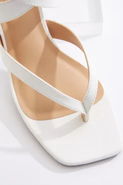 Cato White Patent Heeled Sandals> Sandals|Heels