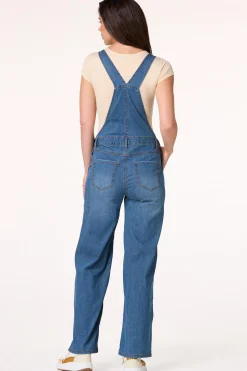 Cato Wide Leg Denim Overalls><noscript><img width=