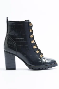 Cato Wide Width Lace Up Croc Hiker Boots> Wide Width