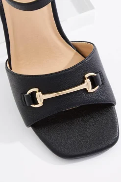 Cato Wide Width Vamp Detail Open Toe Heels> Wide Width