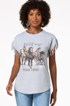 Cato Wild West Fringe Tee> Tops