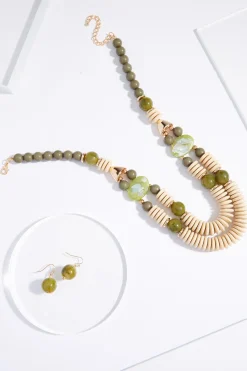 Cato Wood Accordion Necklace Set> Sets|Necklaces