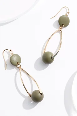Cato Wood Ball Wire Earrings> Earrings