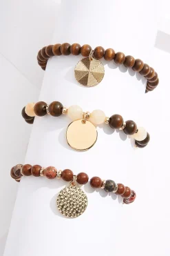 Cato Wood Bead Stretch Bracelet Set> Bracelets