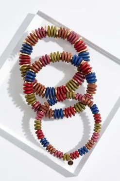 Cato Wood Circle Bead Bracelet Set> Bracelets