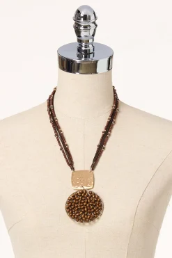 Cato Wood Cluster Pendant Necklace> Necklaces