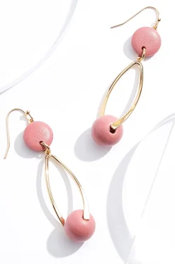 Cato Wood Metal Post Earrings><noscript><img width=