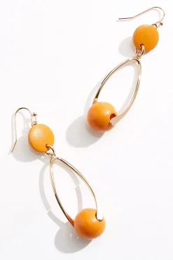 Cato Wood Metal Post Earrings><noscript><img width=