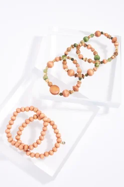 Cato Wood Multi Stretch Bracelet Set> Bracelets