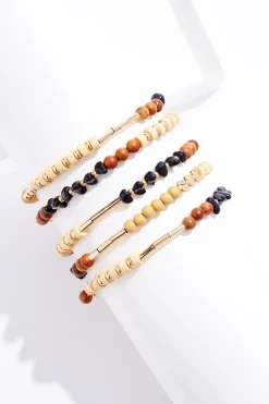 Cato Wood Neutral Coil Bracelet> Bracelets