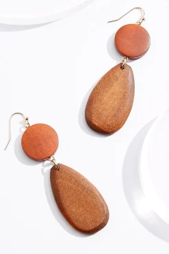 Cato Wood Oval Circle Earrings> Earrings
