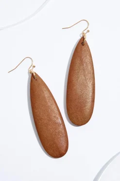 Cato Wood Paddle Dangle Earrings> Earrings