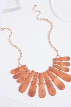 Cato Wood Paddle Necklace> Necklaces
