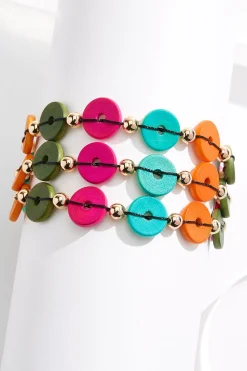 Cato Wood Pull- String Bracelet> Bracelets