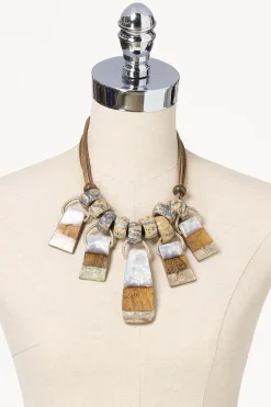 Cato Wood Resin Paddle Necklace> Necklaces