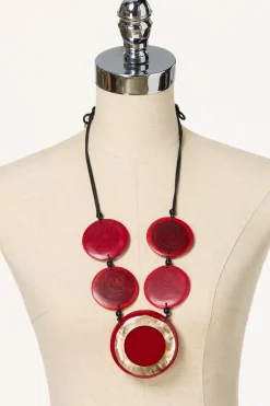 Cato Wood Resin Shell Adjustable Necklace> Necklaces