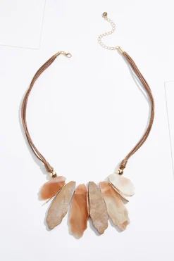 Cato Wood Squiggle Shape Short Necklace> Necklaces
