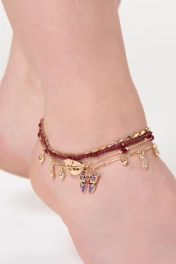 Cato Xl Butterfly Leaf Anklet Set> Anklets