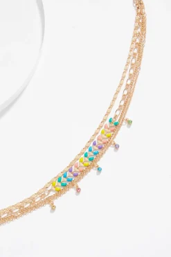 Cato Xl Enamel Leaf Layered Anklet><noscript><img width=