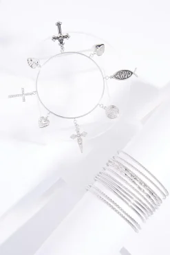 Cato Xl Inspirational Charm Bangle Bracelet Set> Bracelets