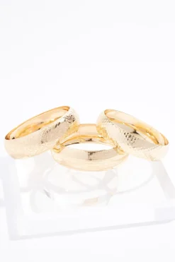 Cato Xl Textured Pattern Bangle Set> Bracelets