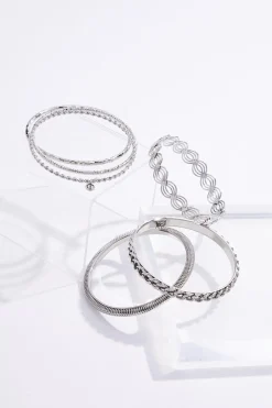 Cato Xl Twist Chain Bangle Set> Bracelets
