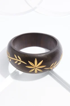 Cato Xl Wood Leaf Bangle> Bracelets