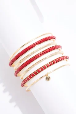 Cato Xl Wood Stud Bangle Bracelet Set> Bracelets